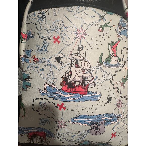 Loungefly Disney Peter Pan Map Mini Backpack - BoxLunch Exclusive Hook Pirates - Picture 10 of 13